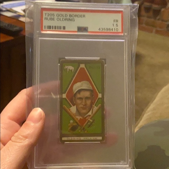 1911 T205 gold border rube oldring FR 1.5 PSA